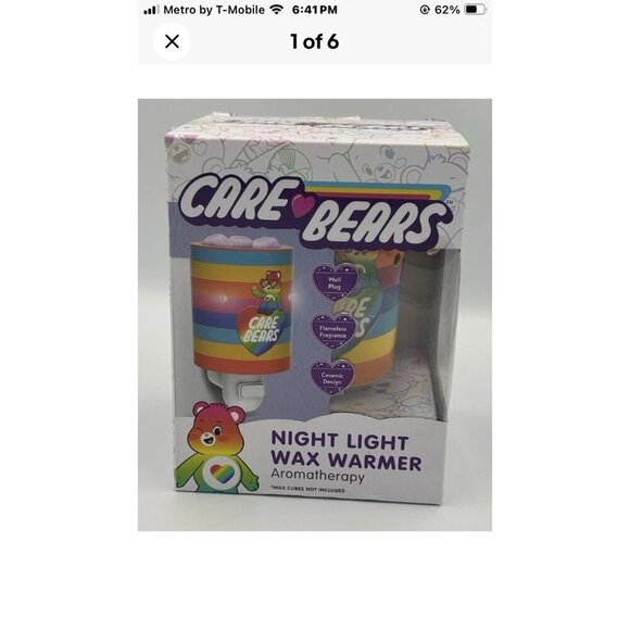 Care Bears Purple Love Tabletop Wax Warmer Night Light Aromatherapy - Picture 2 of 7